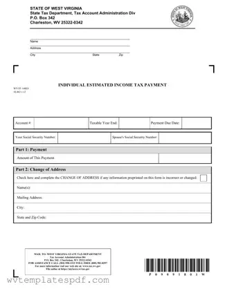 Fill a Valid West Virginia Estimated Tax Form