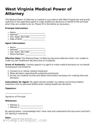 Attorney-Verified West Virginia Medical Power of Attorney Template