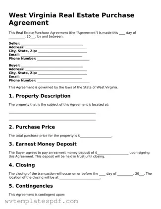 Attorney-Verified West Virginia Real Estate Purchase Agreement Template